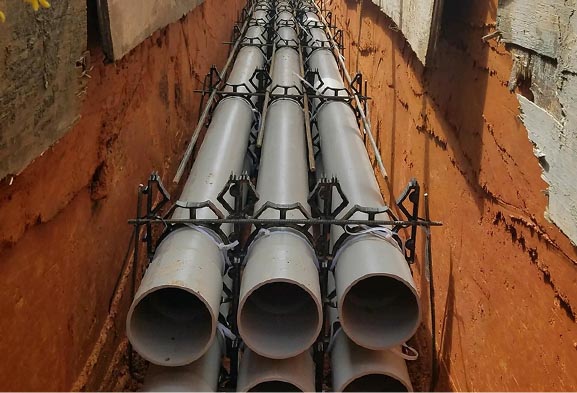 Underground pipes